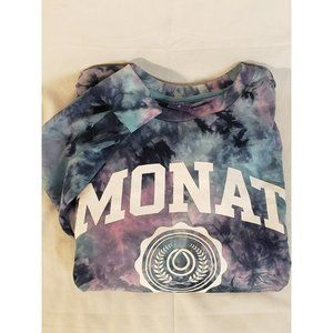Monat ice tie dye sweater blue men's size small 100% cotton